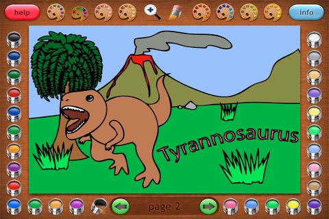 Coloring Book 21 Lite: More Dinosaurs screenshot 2