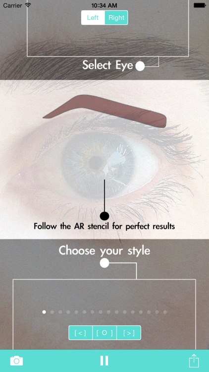 Eyebrow Shape Studio - Augmented Reality Makeup Mirror and Brow Stencils