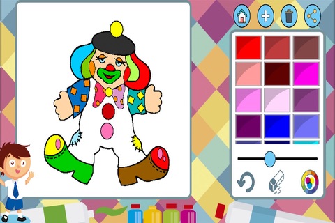 Clowns paint coloring book screenshot 4