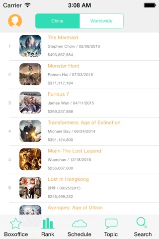 China Boxoffice-quickly know the daily box office and rank in China screenshot 2