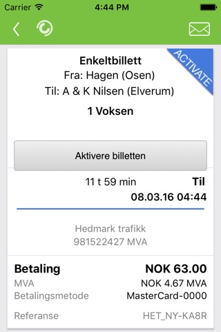Hedmark Trafikk Billett screenshot 4