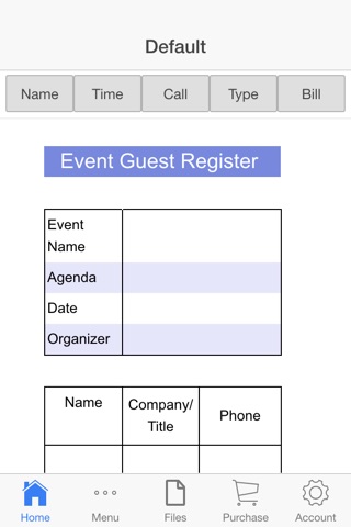 Event Register screenshot 3