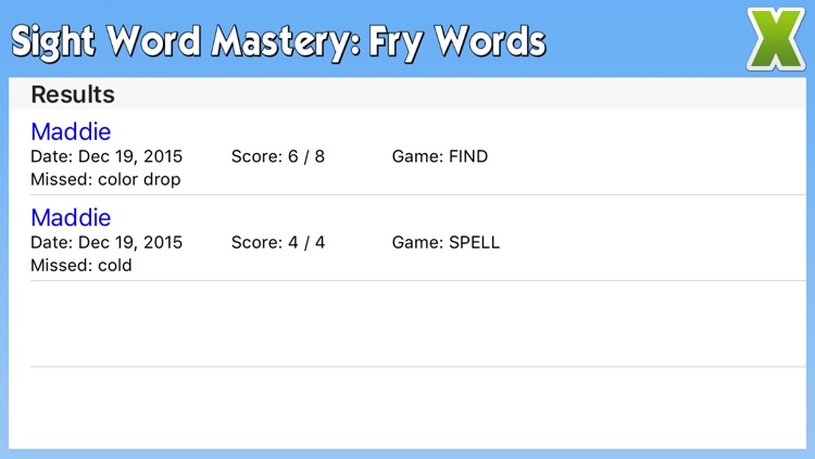 Sight Word Mastery: Fry Words screenshot-3