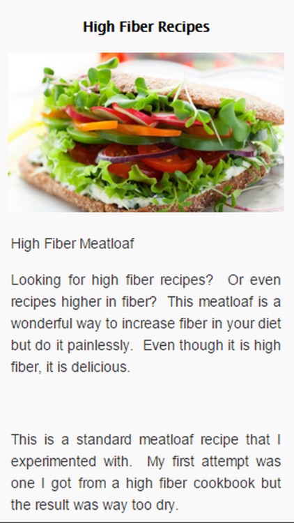 High Fiber Recipes
