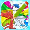 Coloring Book Kids Dragon Mike the Knight Version