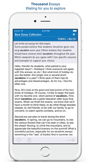 essay collection for toeflielts on the app store essay collection for toeflielts an essay on newspaper also essay proposal example buy essay paper