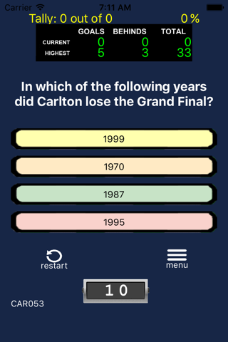 AFL Trivia - Carlton Blues screenshot 2