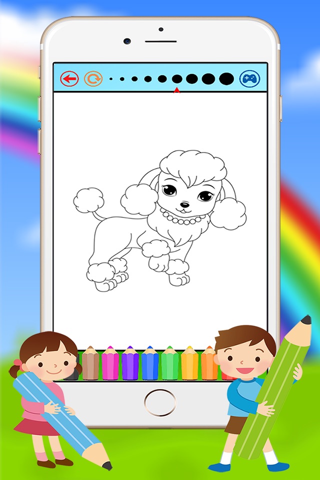Dog & Cat Coloring Book - Animal Drawing for Kids Free Game screenshot 3