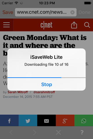 iSaveWeb Lite screenshot 2