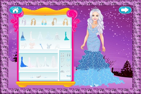 The Snow Princess Dress Up screenshot 2