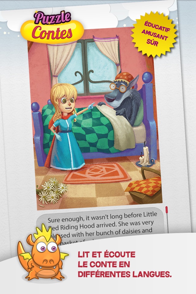 Jigsaw Tale Red Riding Hood - Games for Kids screenshot 2