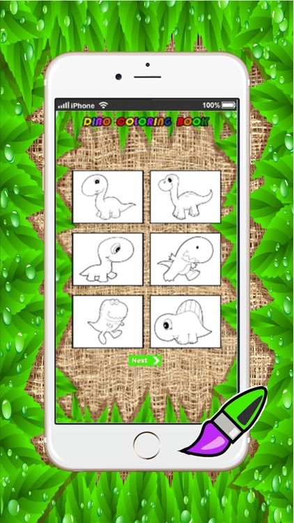 dino coloring book games : learning basic drawing and painting for kids free screenshot-3