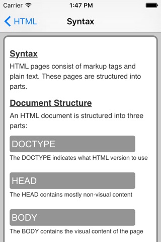 HTML Pro Quick Guide screenshot 3