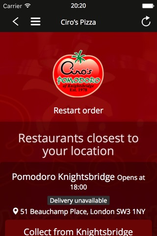 Ciro’s Pizza Pomodoro screenshot 2