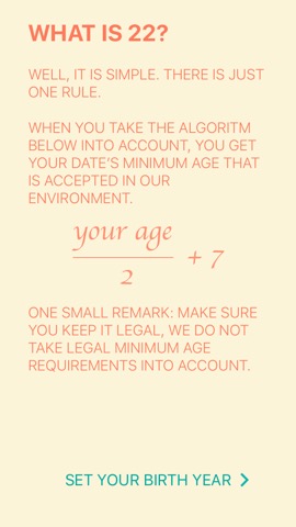 22 - The socially accepted dating age calculatorのおすすめ画像1