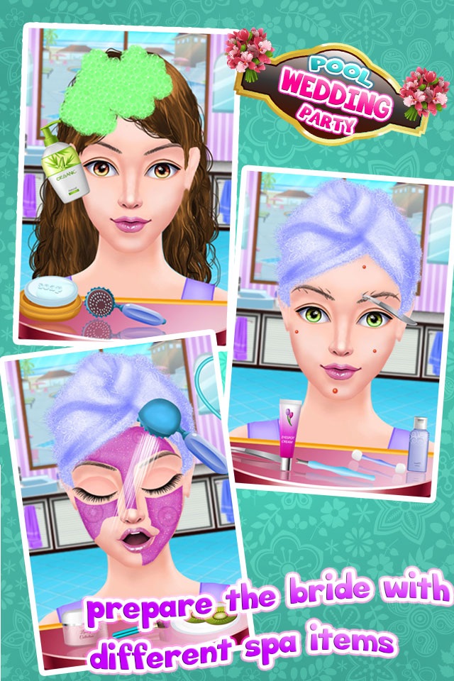 Pool Wedding Salon Makeover & Dress up Salon Girls Game screenshot 3