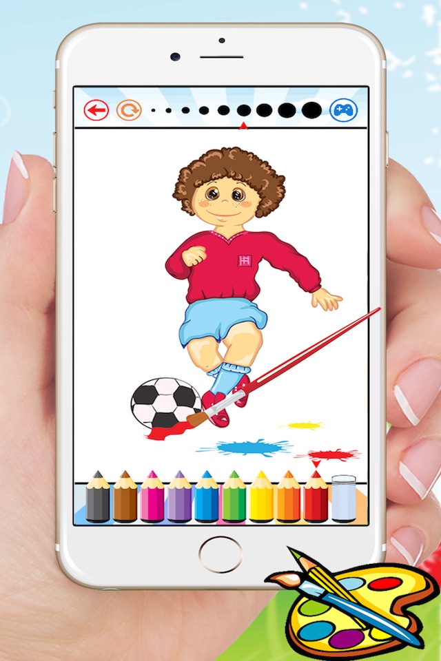 Sport Cartoon Coloring Book - Drawing for kids free games screenshot 2
