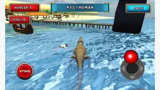 Capture 3 Crocodile Sim Beach Hunt iphone