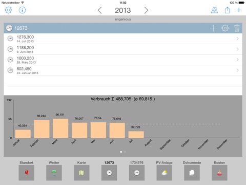 eng.Energy - Meter readings for iPad screenshot 2
