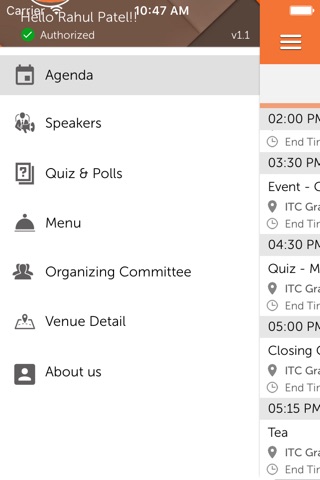 RETICON conference app screenshot 2
