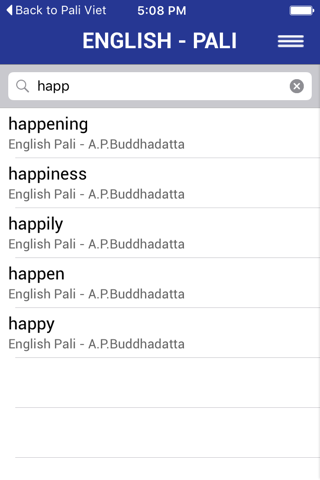 Pali-English - Pali English & English Pali dictionary screenshot 3