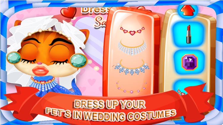 My Pets Wedding Salon Dressup - A virtual furry kitty & fluffy puppy marriage makeover game screenshot-3