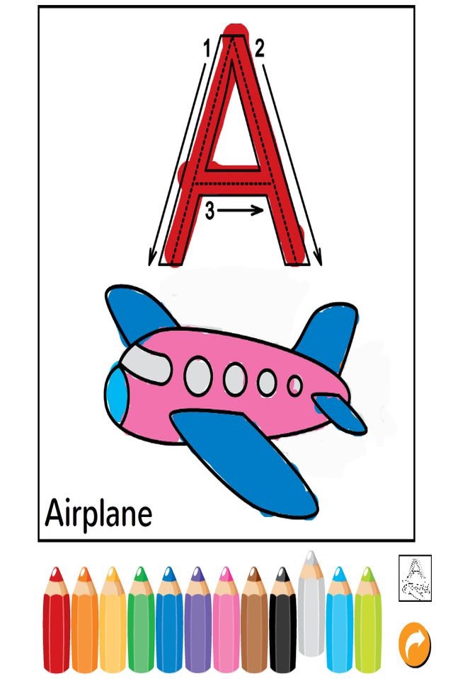 ABC Tracer Phonics Coloring Book: English Vocabulary Learning For Toddlers And Kids! screenshot 2