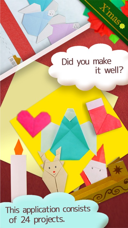Christmas Origami Free for iPhone