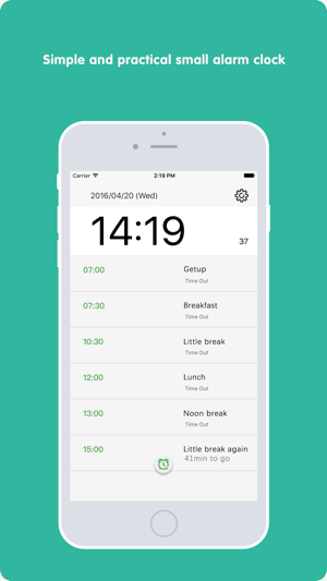 Healthy life alarm clock - simple and pr