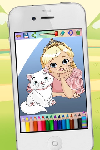 Coloring book paint princesses & color dolls in classic fairy tales - Premium screenshot 3