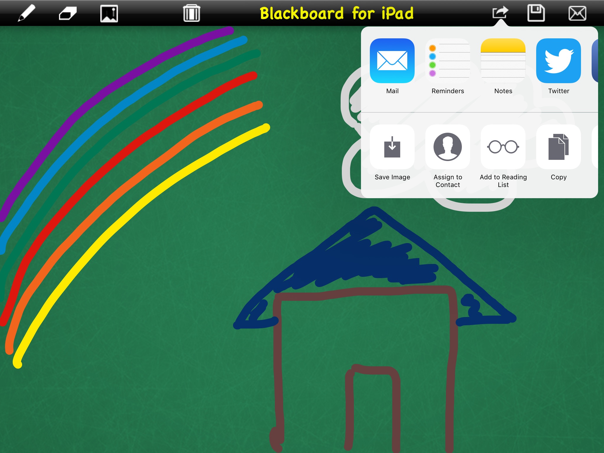 Blackboard to write or draw for iPad screenshot 3