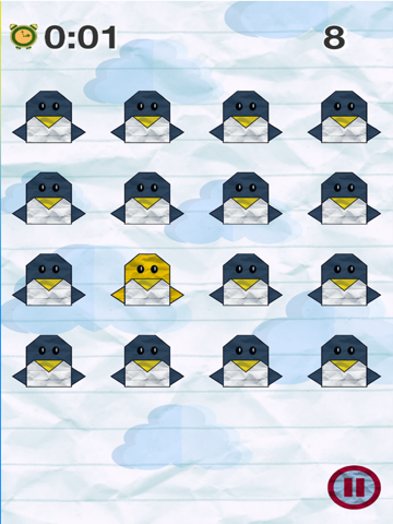 Color the Origami Penguin - náhled