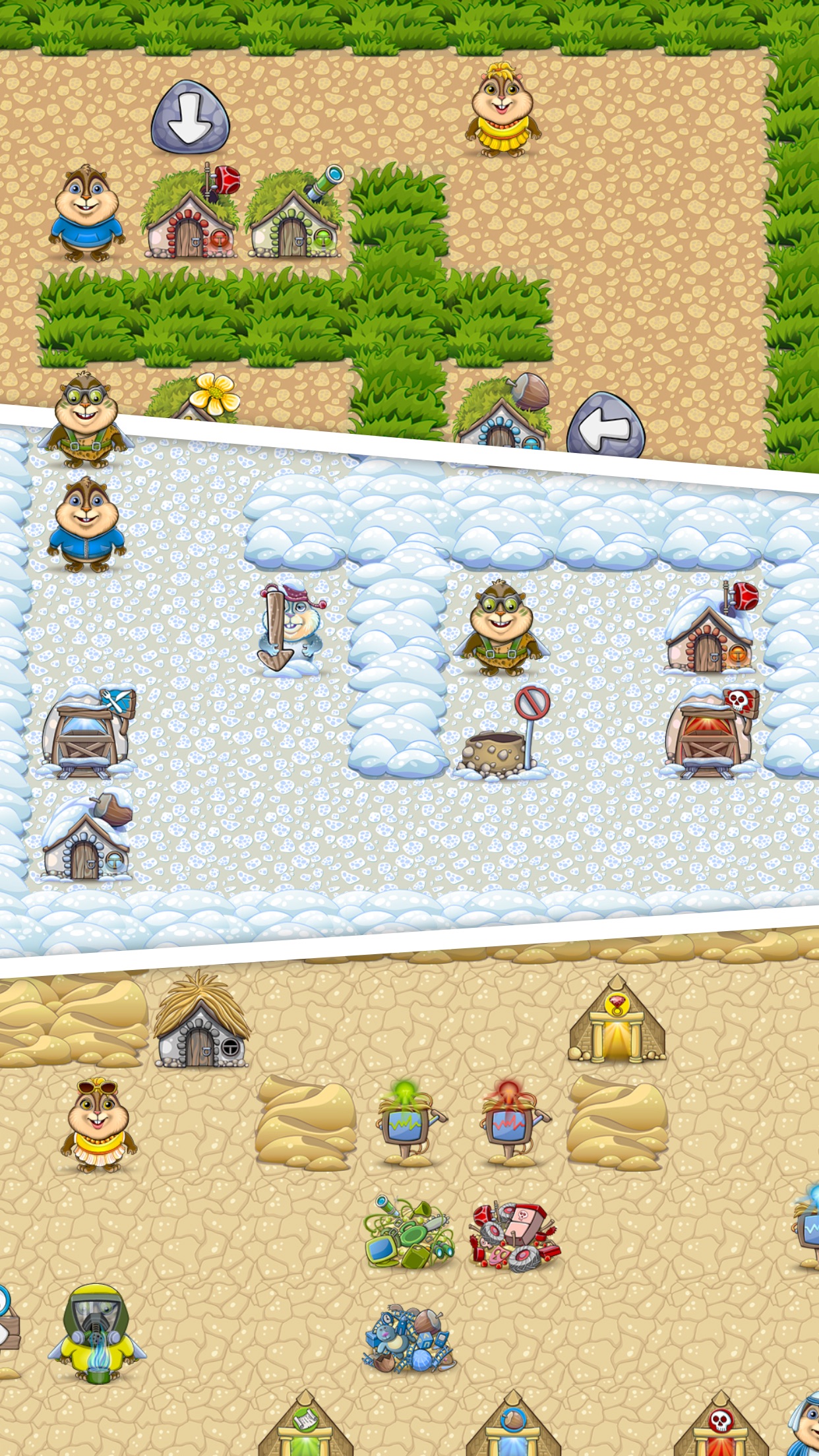 Screenshot do app Chipmunks' Trouble — engraçada quebra-cabeças