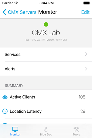 Cisco CMX screenshot 2