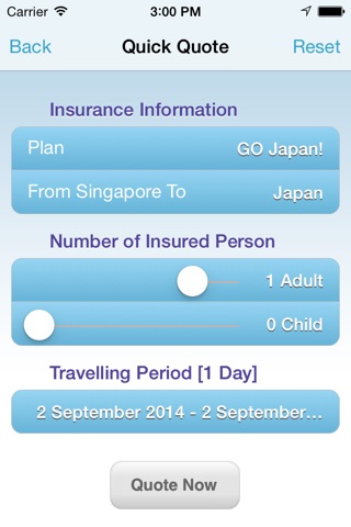 TravelJoy Application – Sompo Insurance Singapore Pte. Ltd screenshot 3