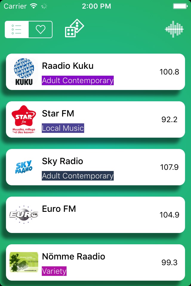 Radio Estonia FM (Estonia Radios, Radio Eesti) - Include Star FM Eesti, Raadio Elmar , Raadio Kuku , Power Hit Radio screenshot 2