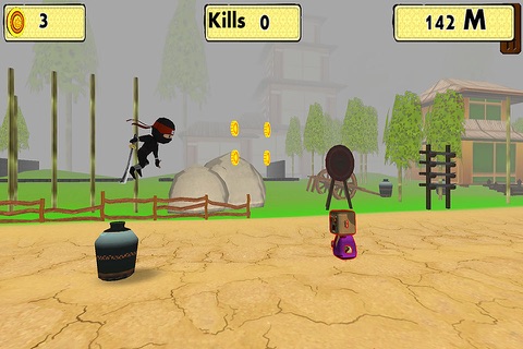 Ninja Runner Zombie Kill: A Kid with Sword on a Run to Kill Zombies screenshot 3