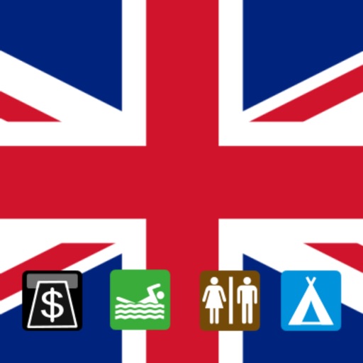Leisuremap United Kingdom, Camping, Golf, Swimming, Car parks, and more icon