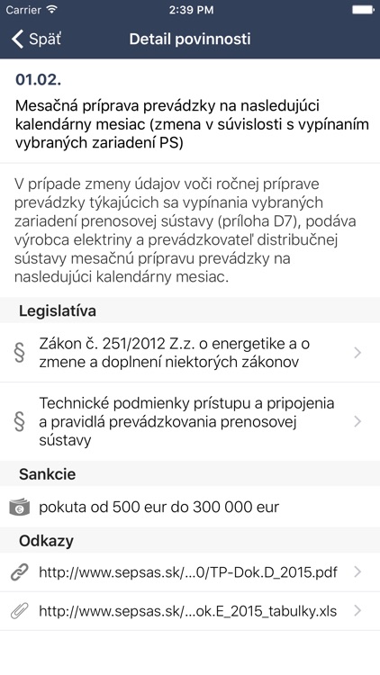 Legislatívne povinnosti