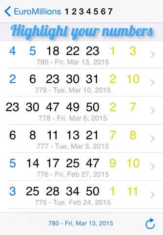 EuroMillions Results screenshot 3