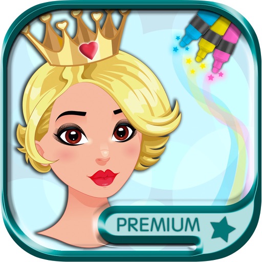 Paint and Color Princesses –coloring book Premium icon