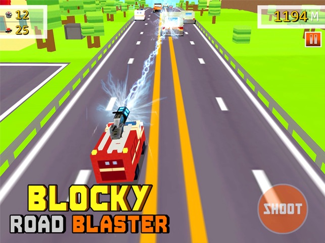 Blocky Road Blaster - 3D ( Fun Race & Shoot Game ), game for IOS
