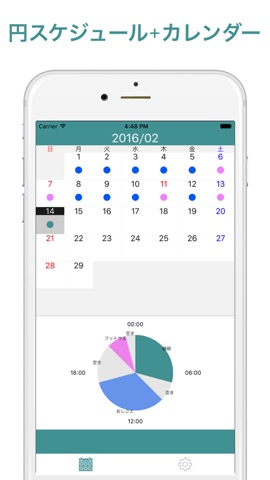1日管理カレンダー 円スケジュールのカレンダー Iphoneアプリ Applion
