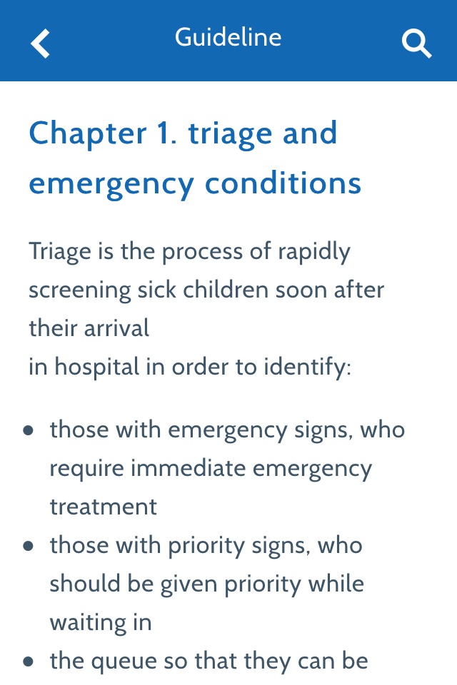 WHO e-Pocketbook of Hospital Care for Children screenshot 4