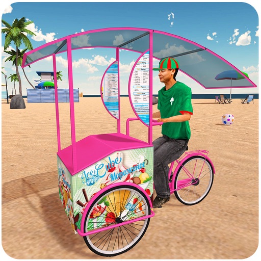 Ice Cream Beach Man 3D – Frozen Dessert Delivery Simulation Icon