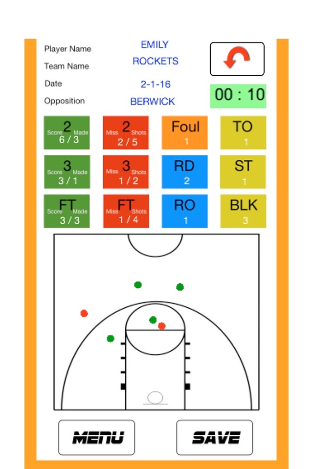 My Stats - Basketball screenshot 2