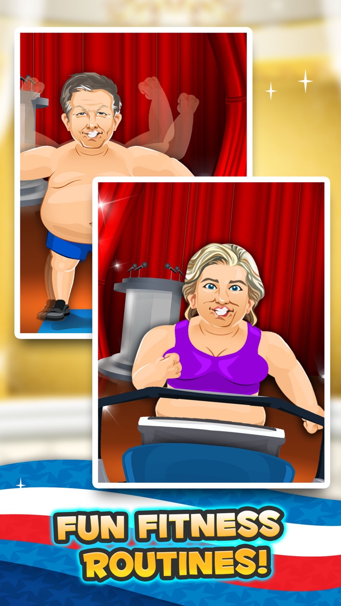 Election Fat to Fit Gym - fun run jump-ing on 2016 games with Bernie, the Donald Trump  Clinton