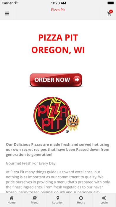 How to cancel & delete Oregon Pizza Pit Online Ordering from iphone & ipad 1