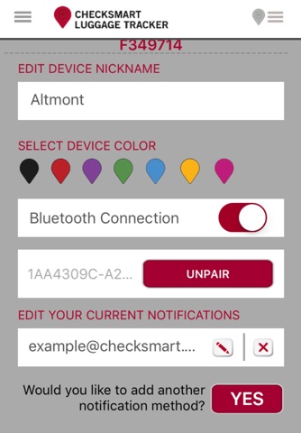 CheckSmart Luggage Tracker screenshot 3