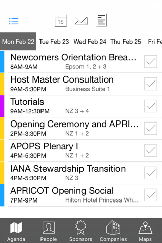 APRICOT Conferences screenshot 2